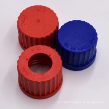 GL14 GL45 Laboratory Red Blue Plastic Screw Sealed Reagent Bottle Cap